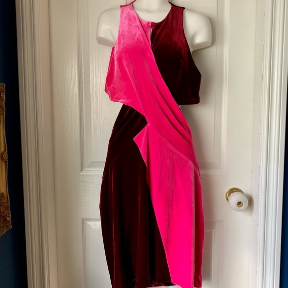 Topshop x Halpern Velvet Twist Dress US12 - Picture 2 of 11